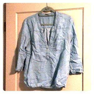 Soho Jean's denim colored stretch top